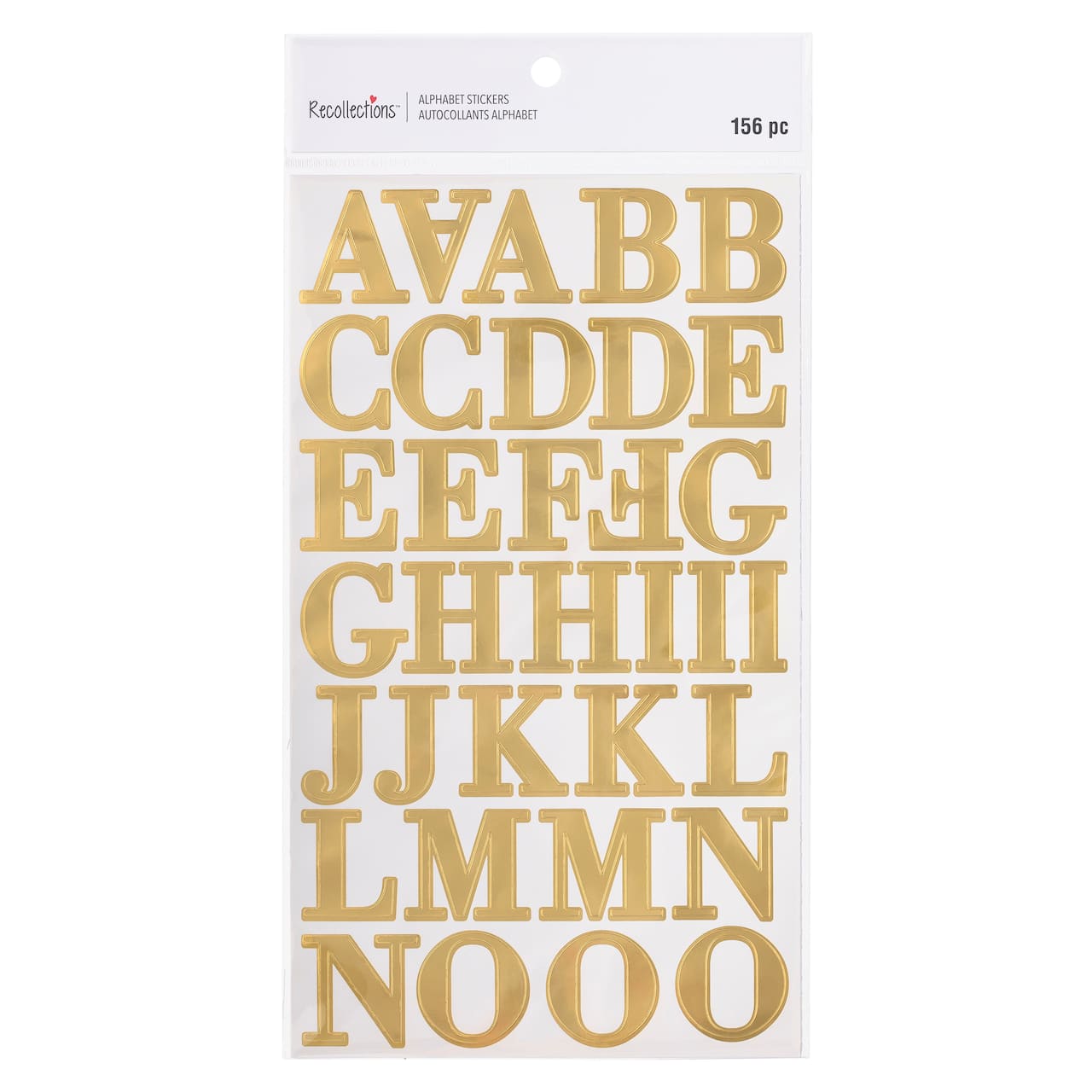 12 Pack: Gold Foil Alphabet Stickers by Recollections™